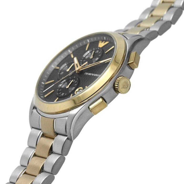 Emporio Armani Paolo Chronograph Grey Dial Two Tone Steel Strap Watch For Men - AR11527 - Image 5